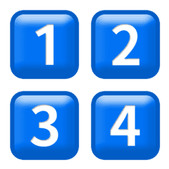 青 毎日  1-39 数字 絵文字