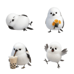 Cute Japanese Snow Fairy Bird Emoji