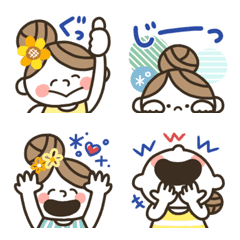 Bun Hair Girl Emoji.[2]
