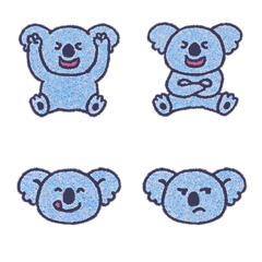 Cute koalas in the zoo(blue)