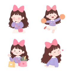 Cute Long Haired Girl Emoji