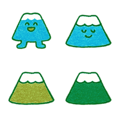 Cute Japan Mount Fuji(Dark green)