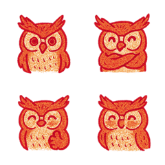 Cute owl in zoo(Orange)