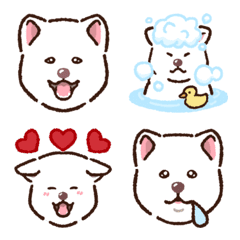 Everyday White Akita Dog (Emoji)
