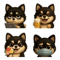 Cute 3D Pomeranian emoji 2
