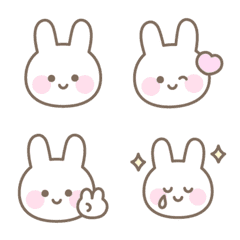 Rabbit simple pastel emoji