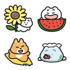 動く！まゆげねこと柴犬じょーじの夏