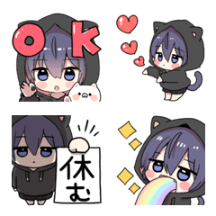 Emoji of the boy of a black cat4