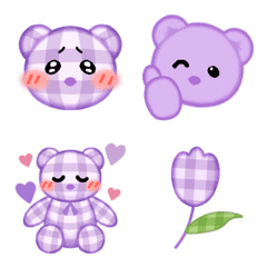 動く！パープル×チェッククマちゃん