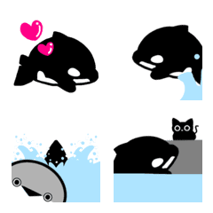 ▶︎動く☆ぷにもっちシャチ絵文字