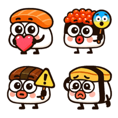 Funny & Lively Nigiri Sushi Emojis Vol.1