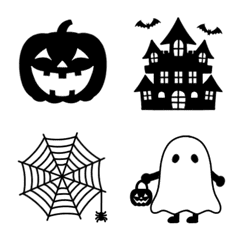 ハロウィン⭐︎モノクロ絵文字