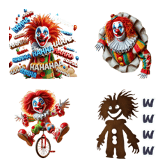 3D realistic pictogram of a clown!