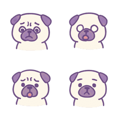かわいいパグの日々の気分-紫