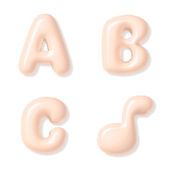 Plump alphabet [milky orange]