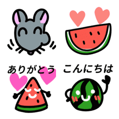 Moving watermelon emoji!