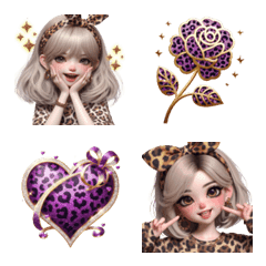 The, leopard pattern gal