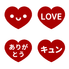 [A]LINE KAOMOJI&HEART<2>[RED]