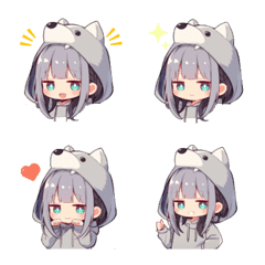 おおかみガールの絵文字