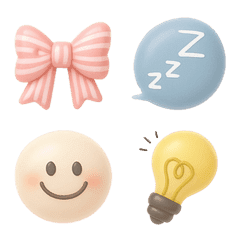 ぷっくりふんわり立体絵文字