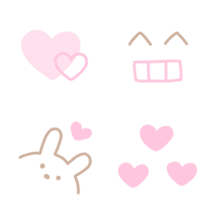 かわいい♡ゆるふわピンク絵文字