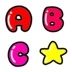 ぷくぷくバルーンのアルファベット絵文字♡