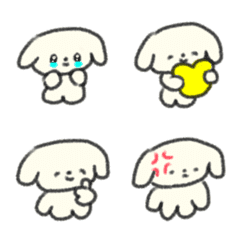 たのしそうな絵文字（白い犬）
