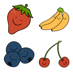Simple and cute smiling fruit Emoji