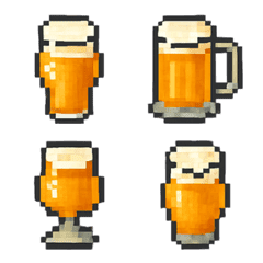 ピクセルビールグラス