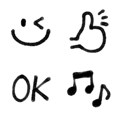シンプル！筆絵文字