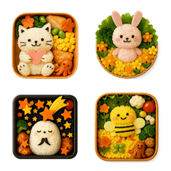 Cute Animal Bento Emoji Set