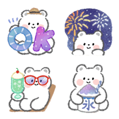 Summer White Bear Emoji
