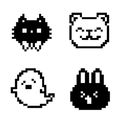 monochrome pixel art