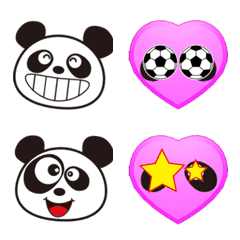 Panda Animasi + Emoji Panda Hati 3D