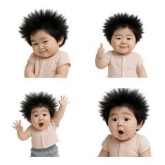 ふわふわの可愛い赤ちゃんの絵文字