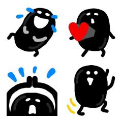 うごく くろだま　絵文字