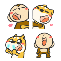 Monkey RR EMOJI 3 (with Shiba Inu ZZ)
