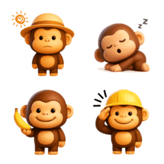 Expressive Monkey Emoji Pack