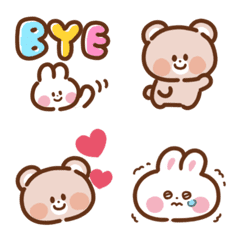 Sweet bear and rabbit