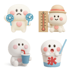 3D small small White smiley Emoji #3