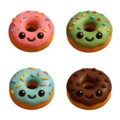 Many flavors of donuts
