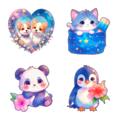 Watercolor Animals Emoji Starry/SMR