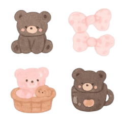 emoji cute is black sweet teddy