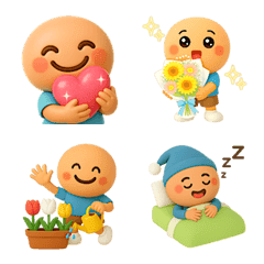 まんまるぷっくり☆リアクション絵文字