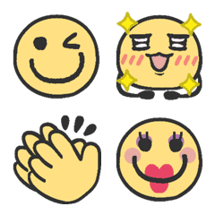 ■シンプル表情、かわいいリアクション！