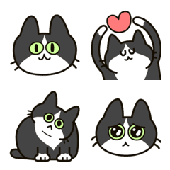 Color Cat (Tuxedo)-Everyday Emoji