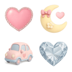 【 ぷっくりジュエルハート♡ゆめかわ3D 】