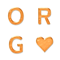 Orange Jelly Alphabet Emojis
