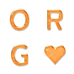 Wiggling Orange Jelly Alphabet Emojis