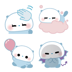 Moving sea otters light blue